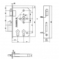 Preview: Lock case for two profile cylinders, ESK-DPZ left