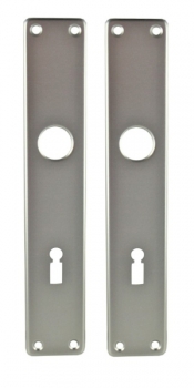 Door lock set with long plate