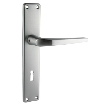 Door lock set with long plate