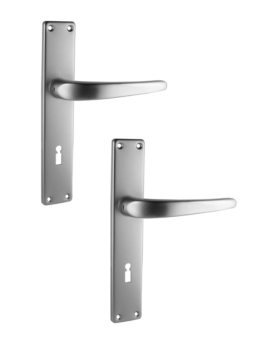 Door lock set with long plate