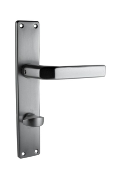 Door lock set with long plate WC