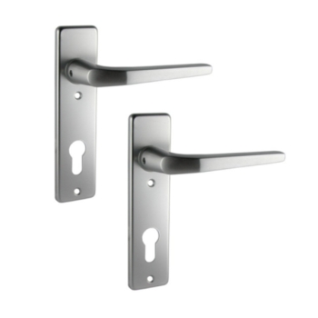 Door lock set with short plate