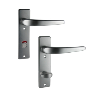 Door lock set with short plate WC