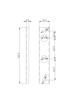 Adapter for round pipes blank