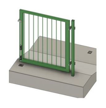 calculator lock bar for gates in gradient