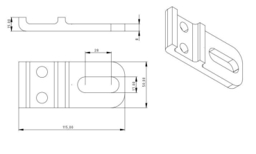 Lasche TB 2 einzeln blank