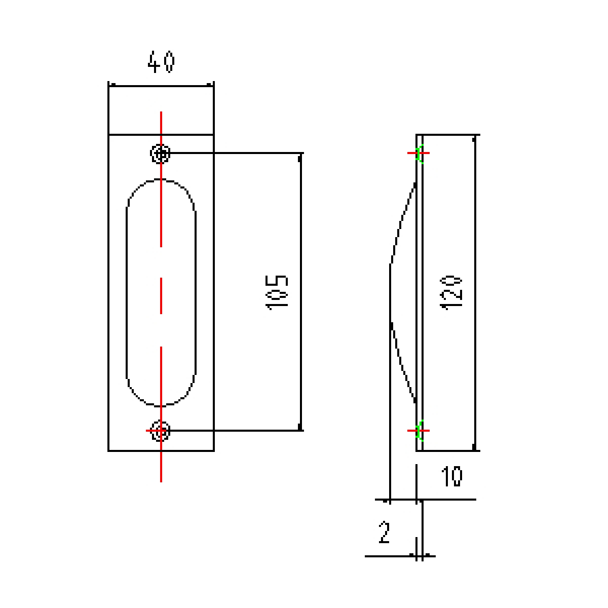 slim sliding door grip 620