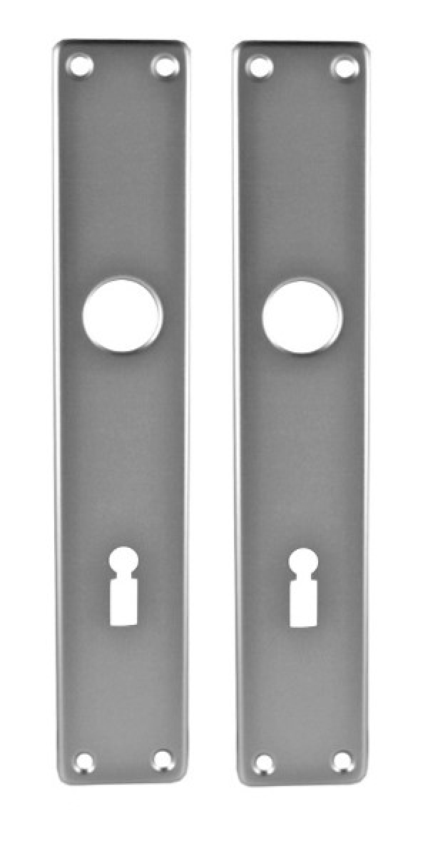 Door lock set with long plate