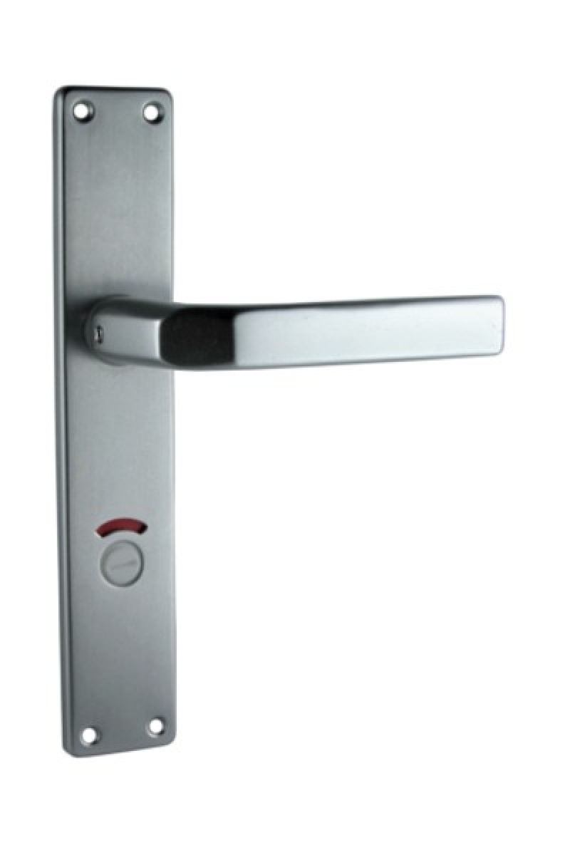 Door lock set with long plate WC