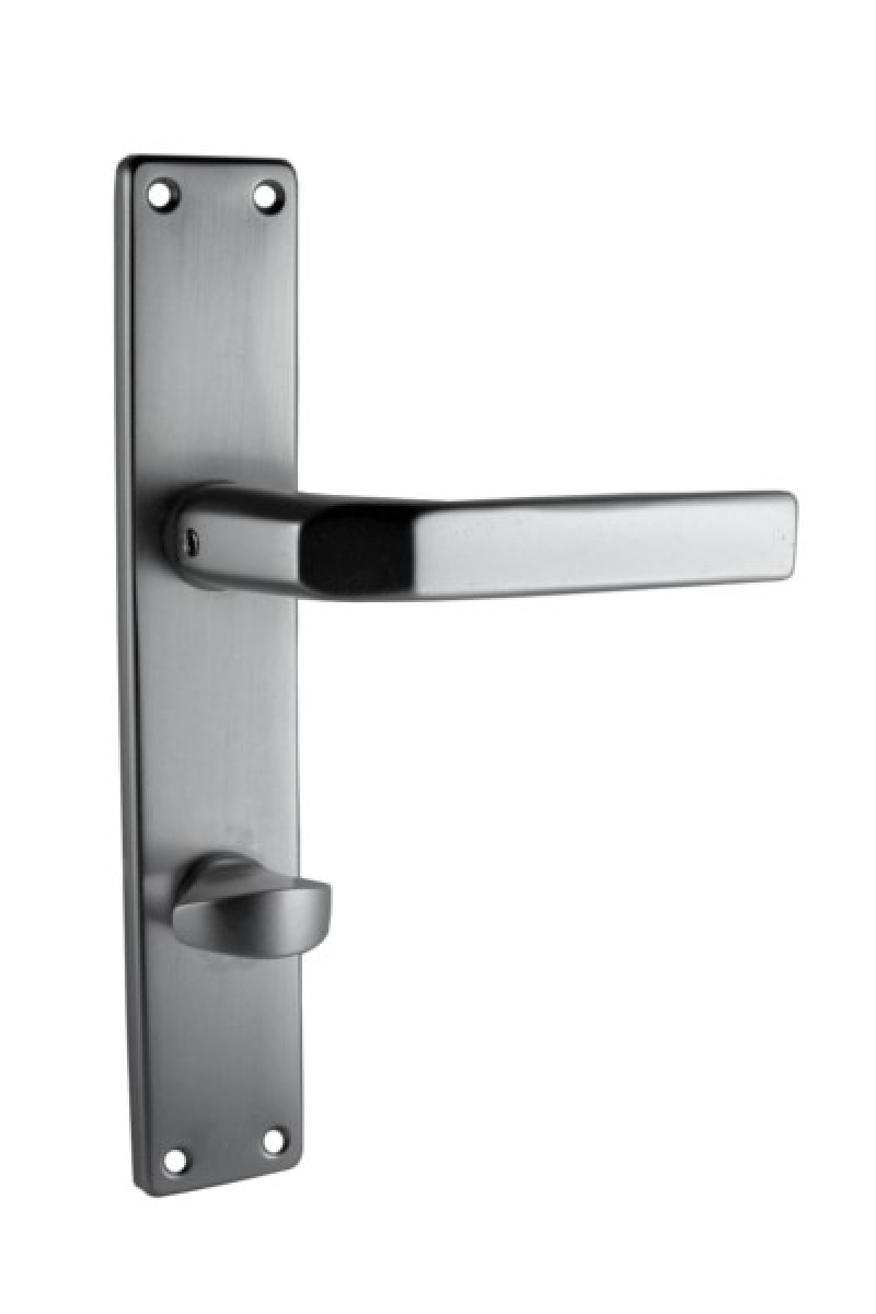 Door lock set with long plate WC