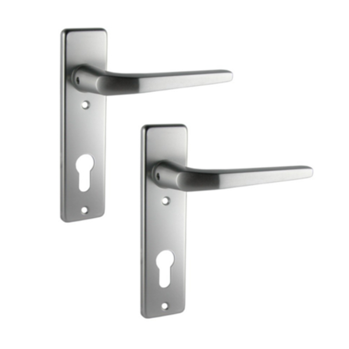 Door lock set with short plate