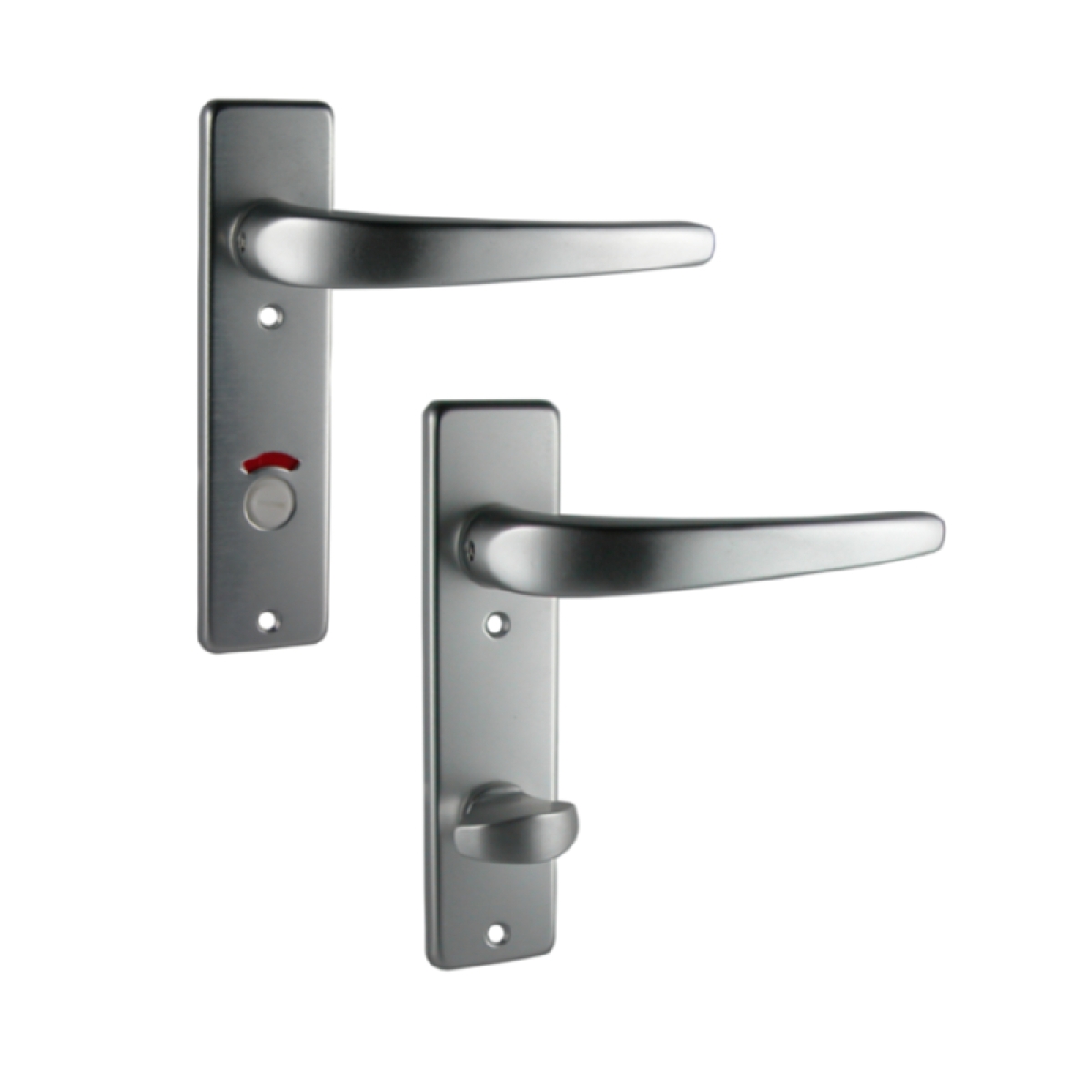 Door lock set with short plate WC