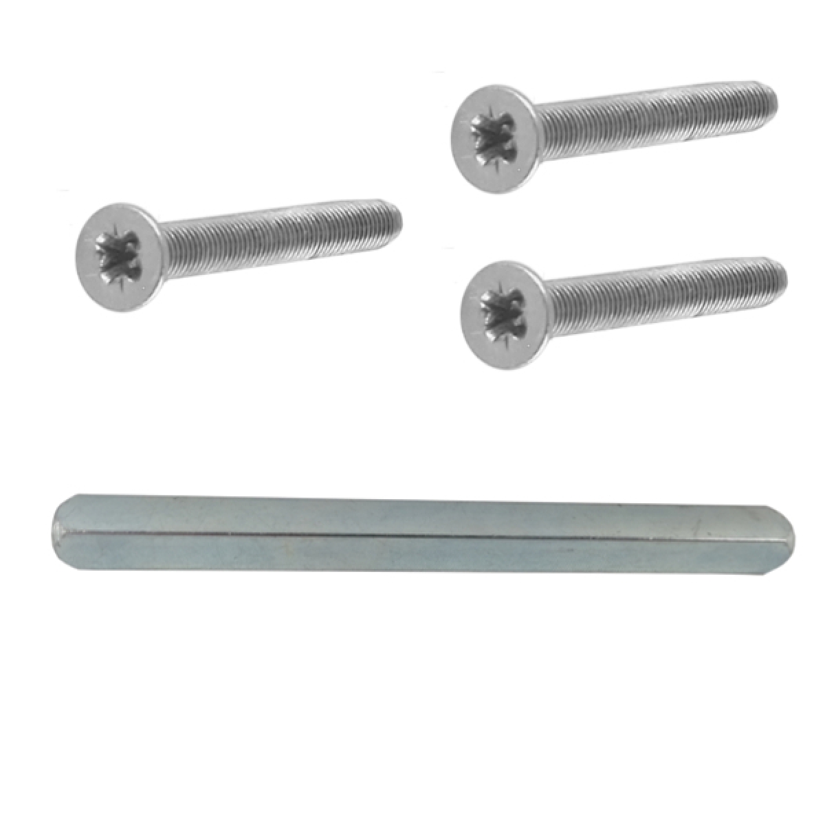 Add-on set for long plate mounting on doors with clamping range of 60 mm