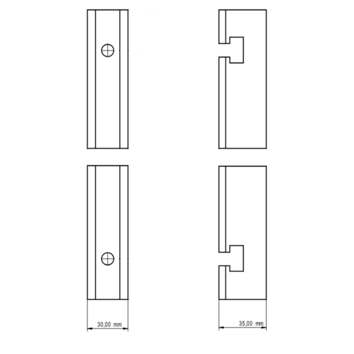 Bodenriegel / Torriegel BTR 3  XL mit 2-teiligem Gehäuse RAL-Farben