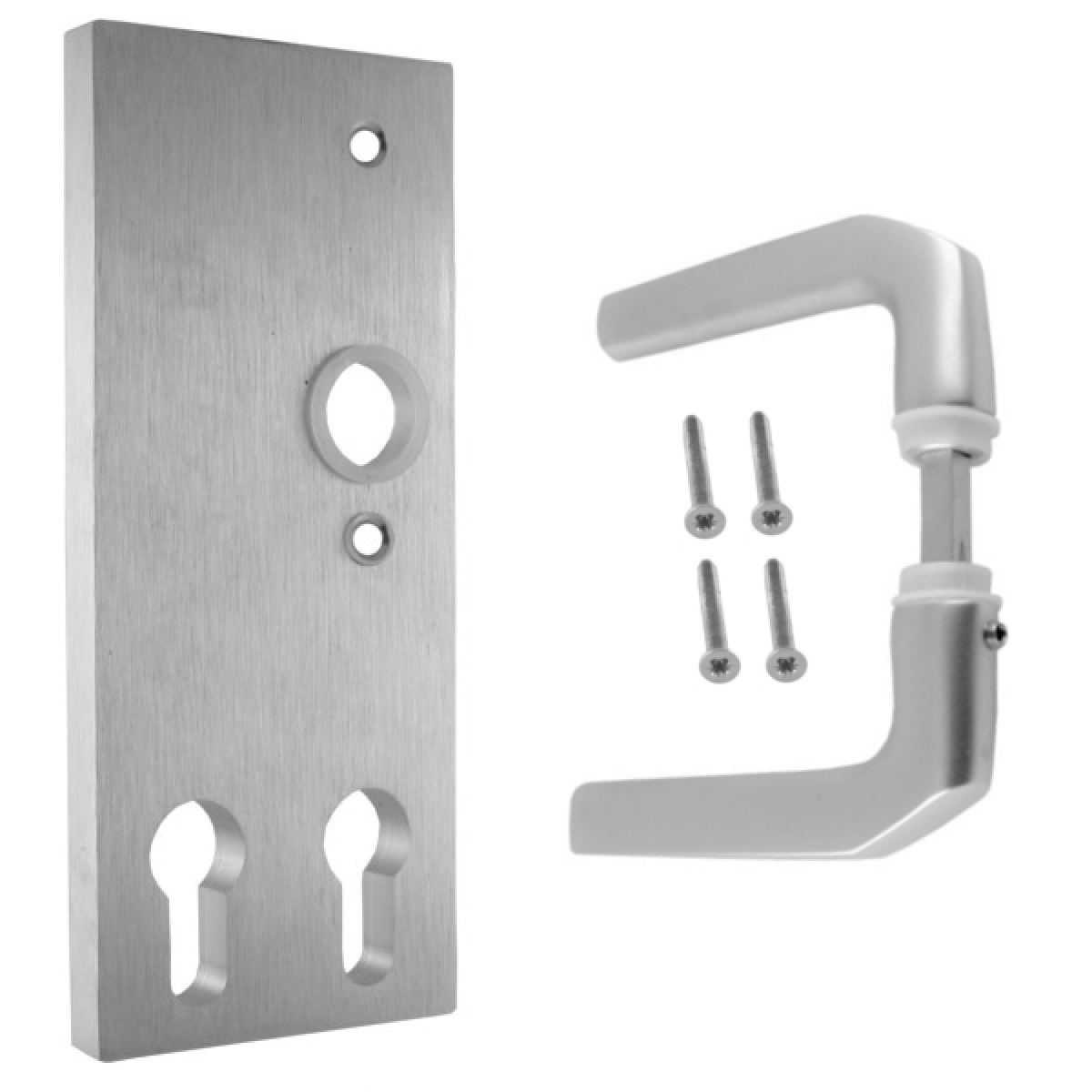 Door lock set, handles, for lock case with two profile cylinders, ESK-DPZ-DG - Kopie
