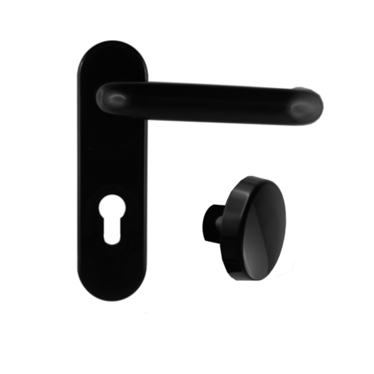 Fire door fitting „588“ plastic black shiny